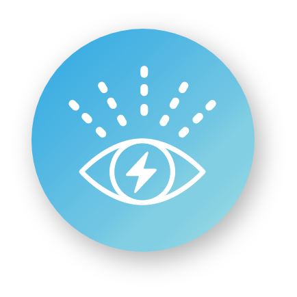 Icon of an eye indicating light sensitivity