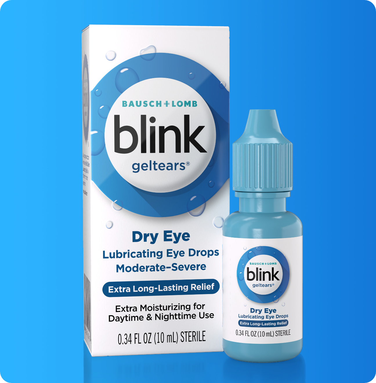Blink GelTears Lubricating Eye Drops bottle and package