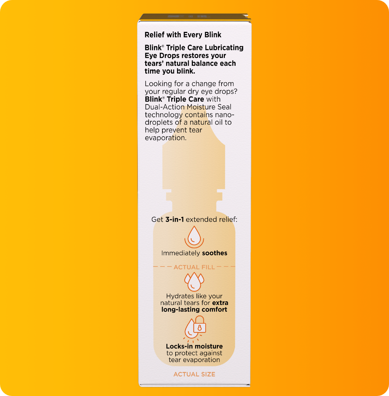 Blink Triple Care package with product summary